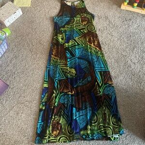 Colorful Geometric Maxi Dress